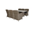 TOULOUSE DINING SET - RATTAN MIXED BROWN / ROYAL STONE BROWN