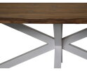 Rechthoekige tafel tuin - 180x90x76 - Naturel/wit - Teak/metaal