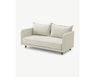 NAYAN LOUNGE 2 SEATER SOFA  -  STEEL POWDER COATED OYSTER