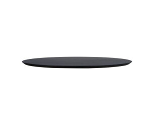 Ovaal tafelblad - 120x70x3,8 - Zwart - Acaciahout
